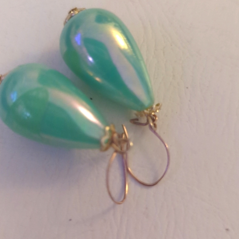 Amazonite dangle earings - Picture 3 of 3